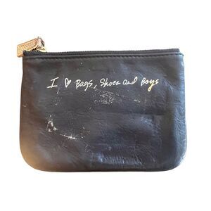 Rebecca Minkoff I love bags shoes & boys black coin purse pouch
